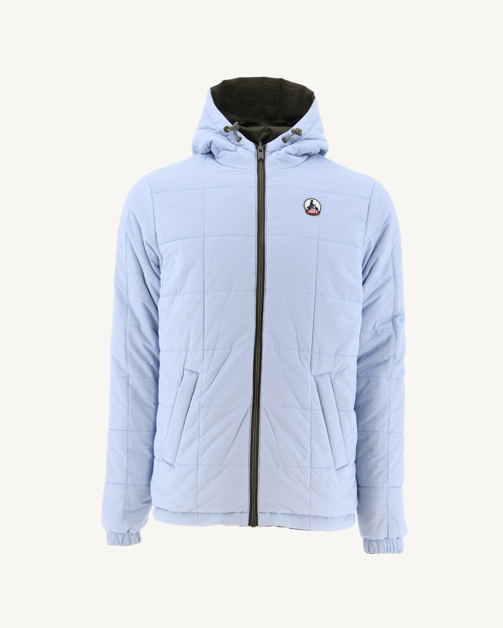 Doudoune Ultralight réversible à capuche Army/Bleu clair Vigo