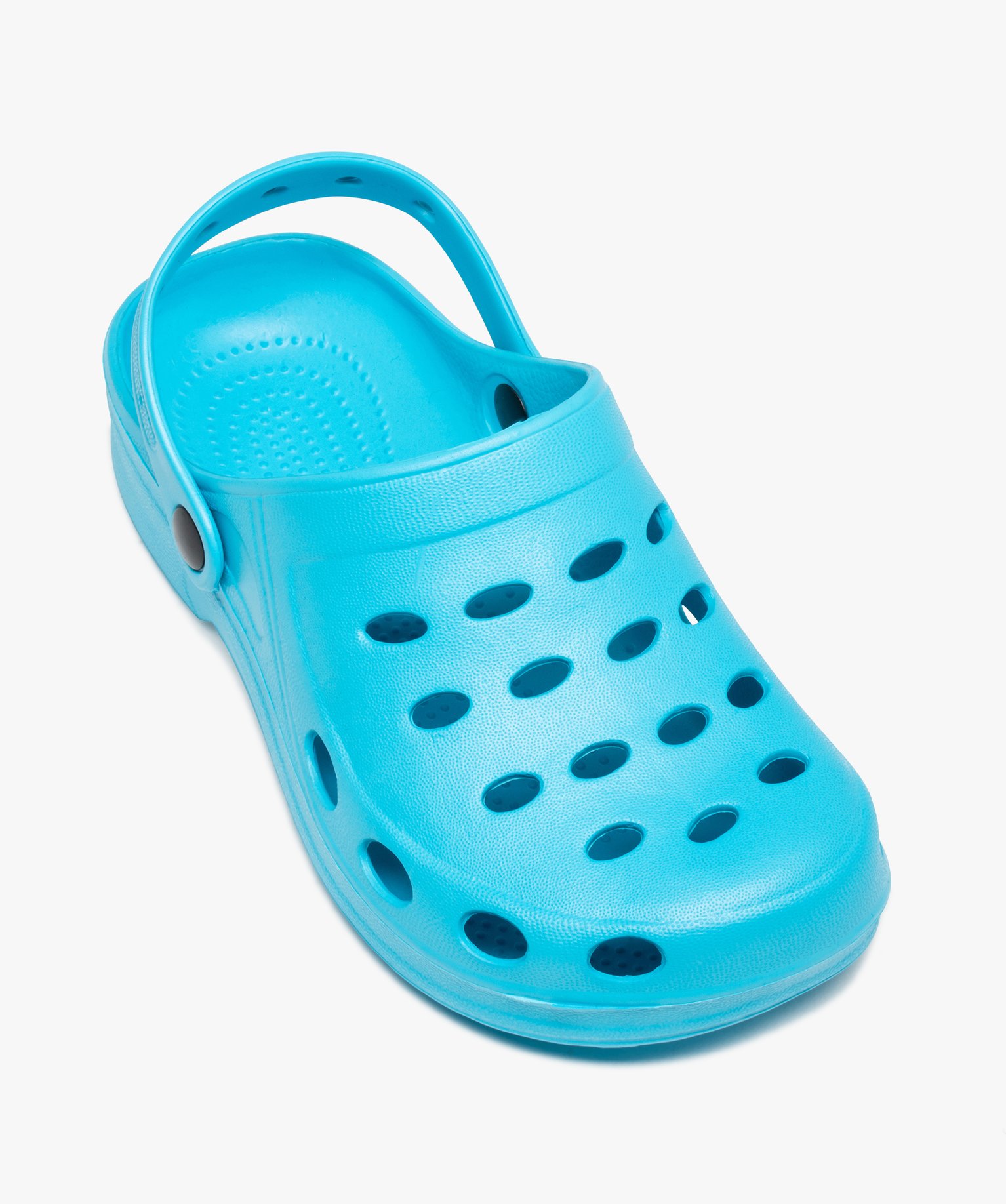 Sabots souples femme unis à perforations bleu | GEMO