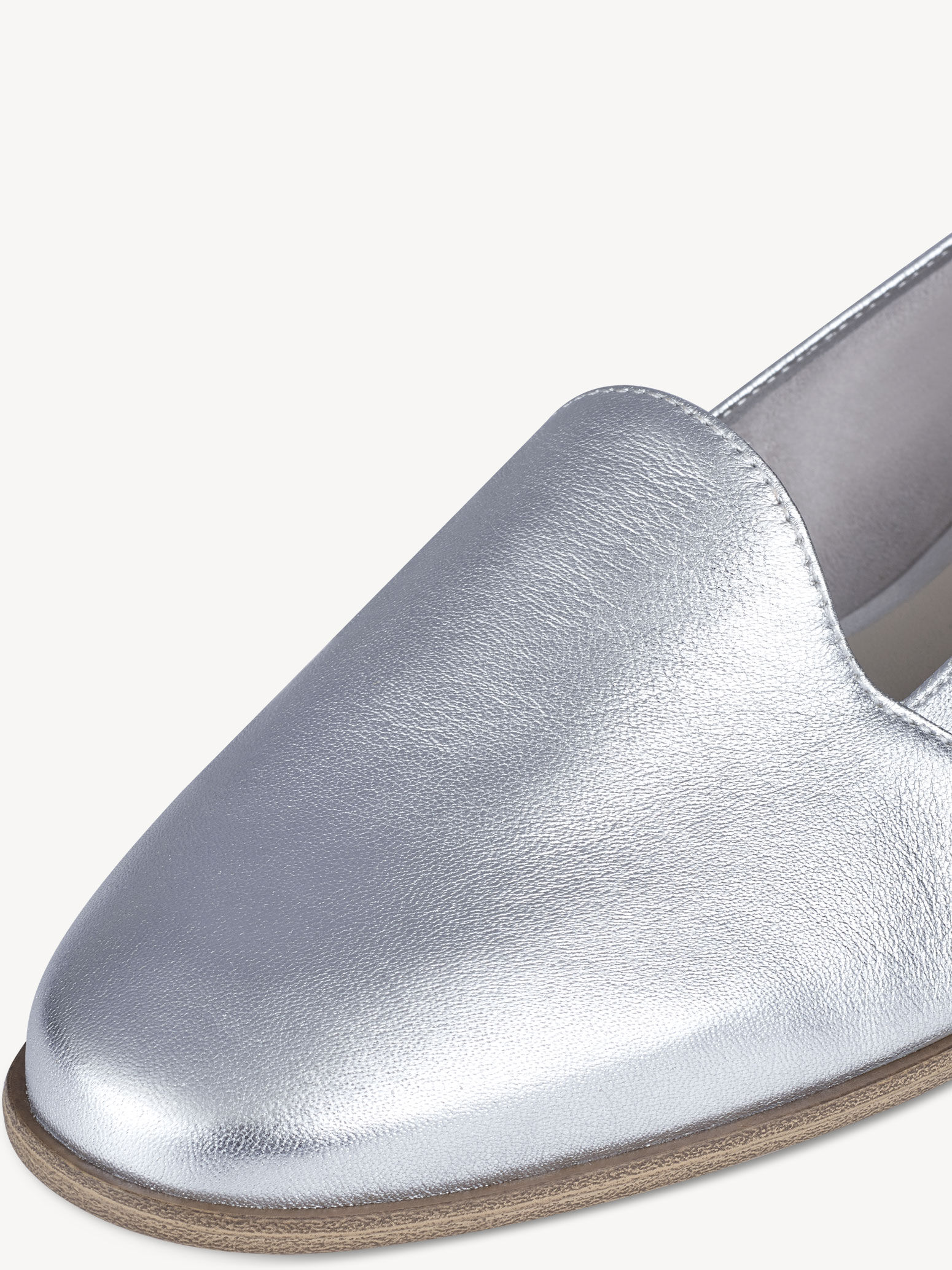 Slipper en cuir - métallique