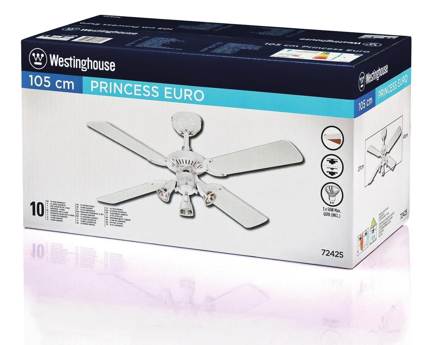Westinghouse Deckenventilator Princess Euro, Mit Zugschnur