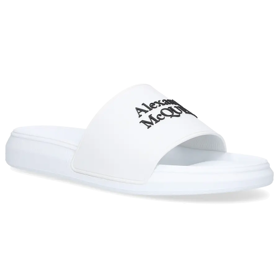 Alexander McQueen - Badeschuhe POOL SLIDE Kautschuk - weiß