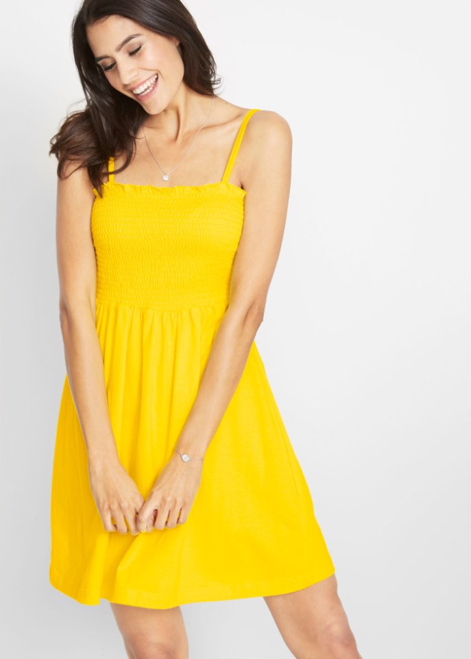Jersey-Kleid mit verstellbaren Trägern