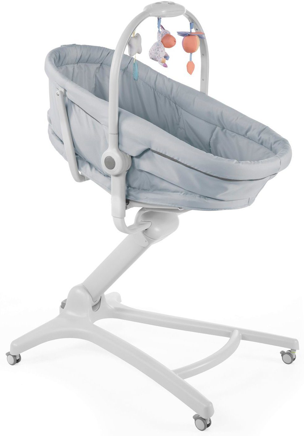 Chicco Kombihochstuhl Baby Hug 4 in 1, Grey, Stubenwagen, Liegesessel, Hochstuhl und erster Stuhl in Einem!