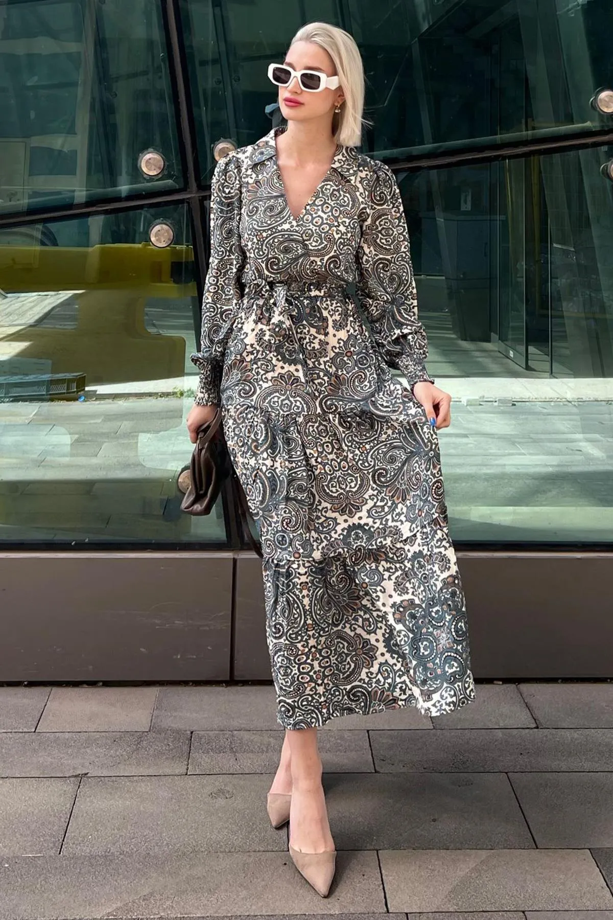 Madmext  Kleid - Grün - A-Linie