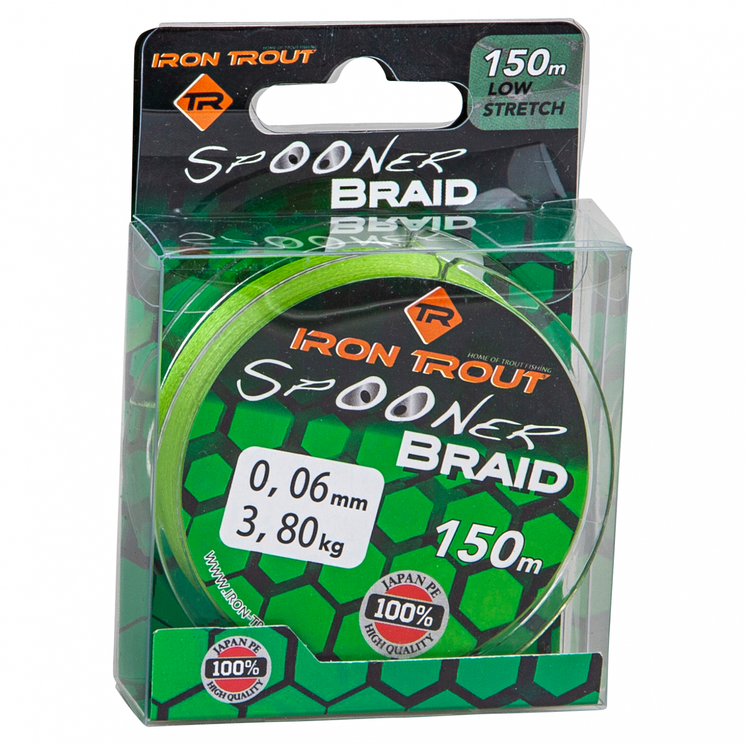 Iron Trout Angelschnur Spooner Braid (camo grün, 150 m)