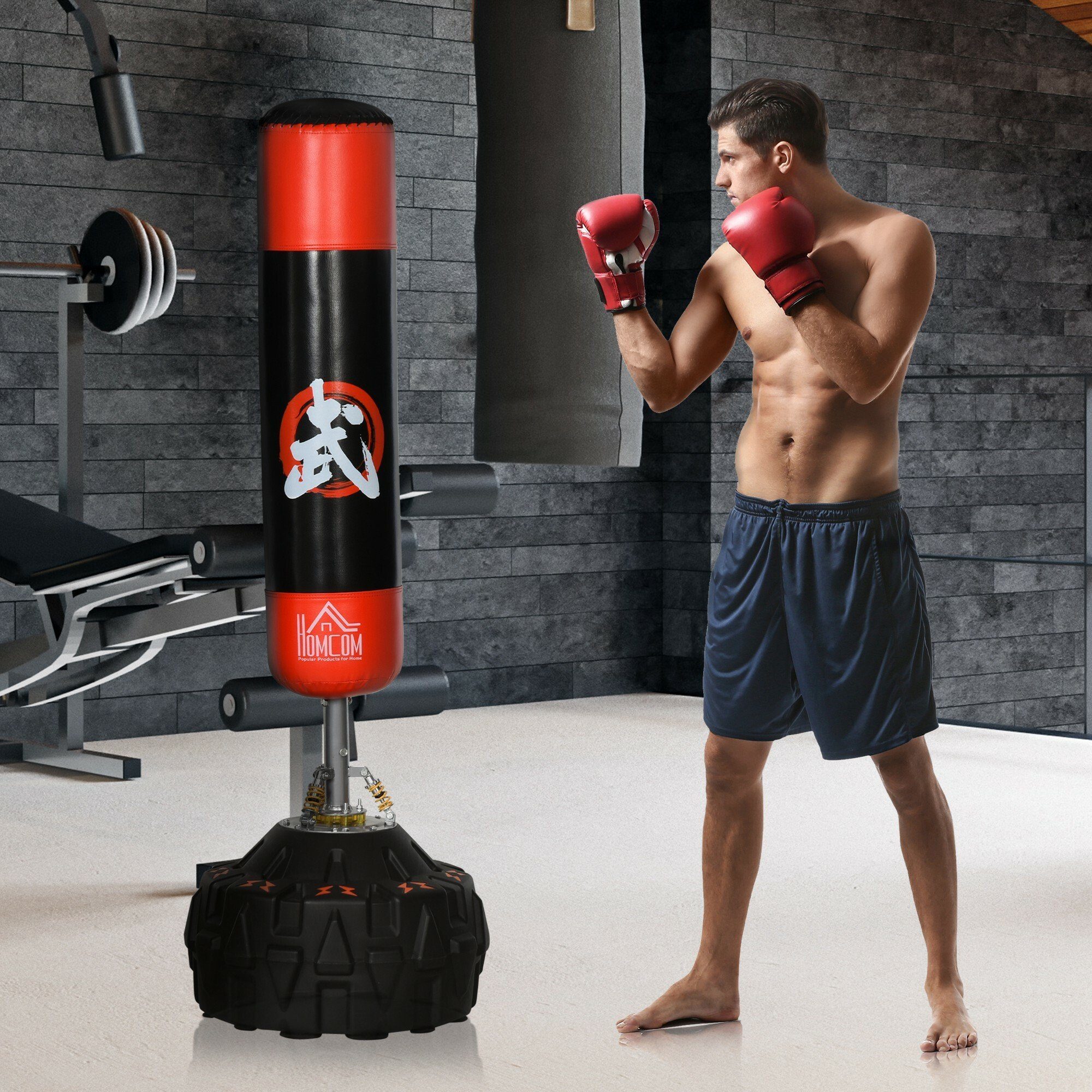 HOMCOM Standboxsack Standboxsack mit Reifenstandfuß
