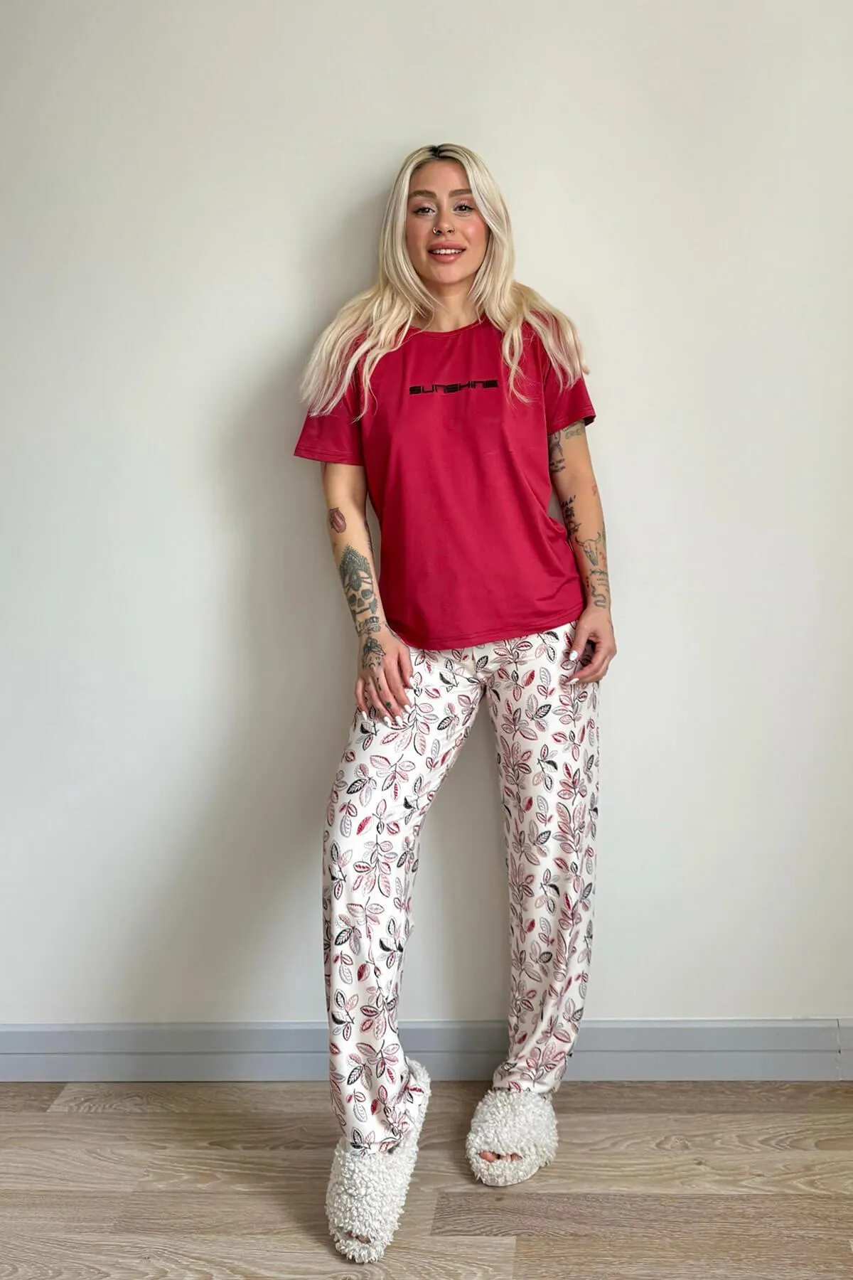 Pijamaevi  Pyjama set - Bordeaux - Unifarben