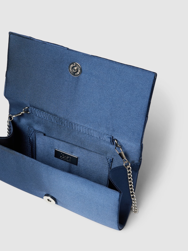 Kuvert-Clutch mit Schleifen-Detail in marineblau