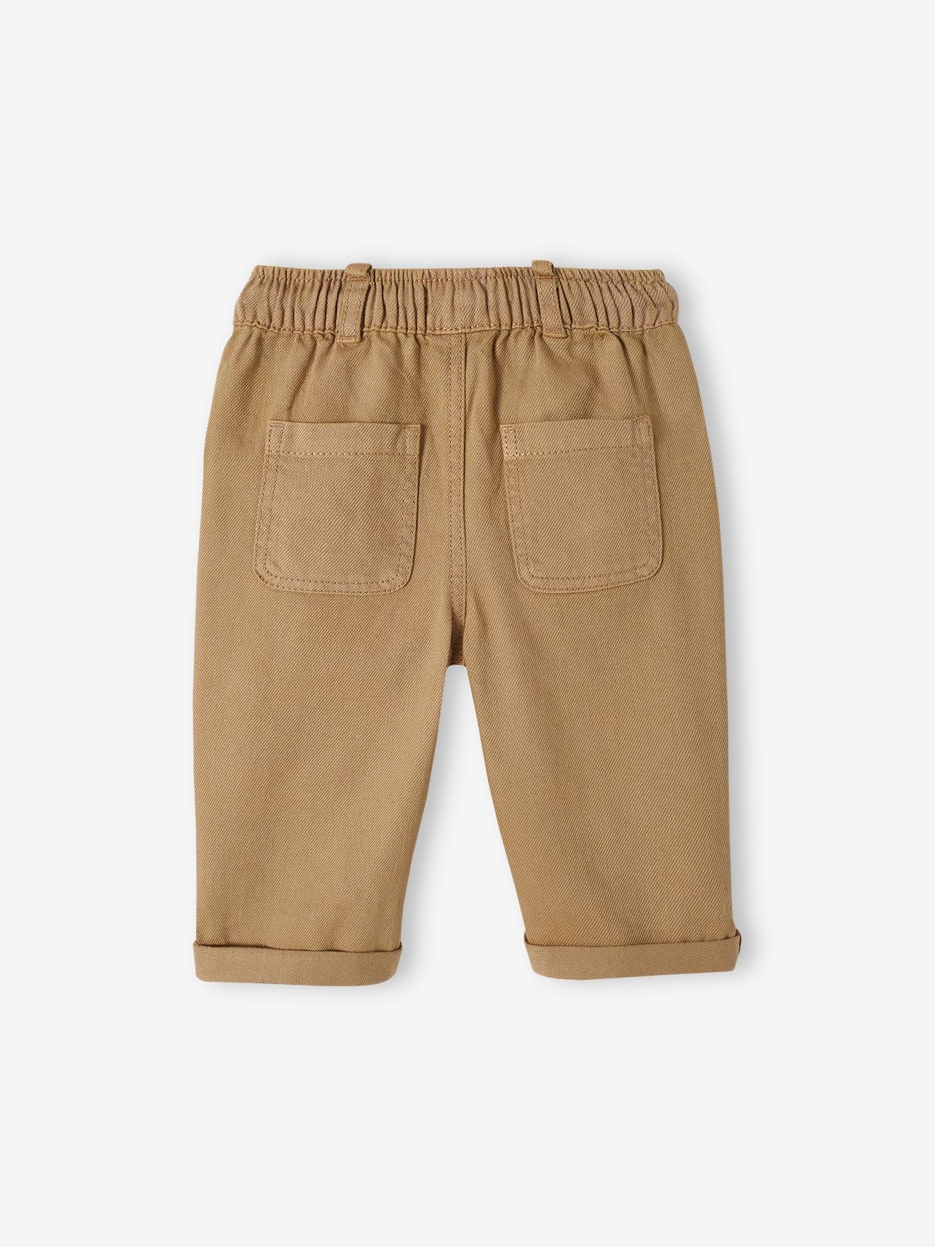 Vertbaudet Gerade Baby Hose mit Dehnbund - beige