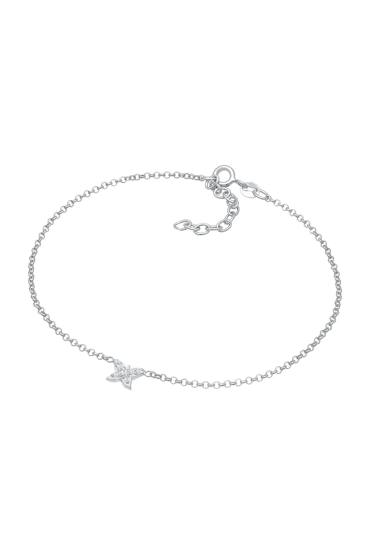 ELLI  Fußschmuck Kinder Schmetterling Zirkonia Hübsch 925 Silber