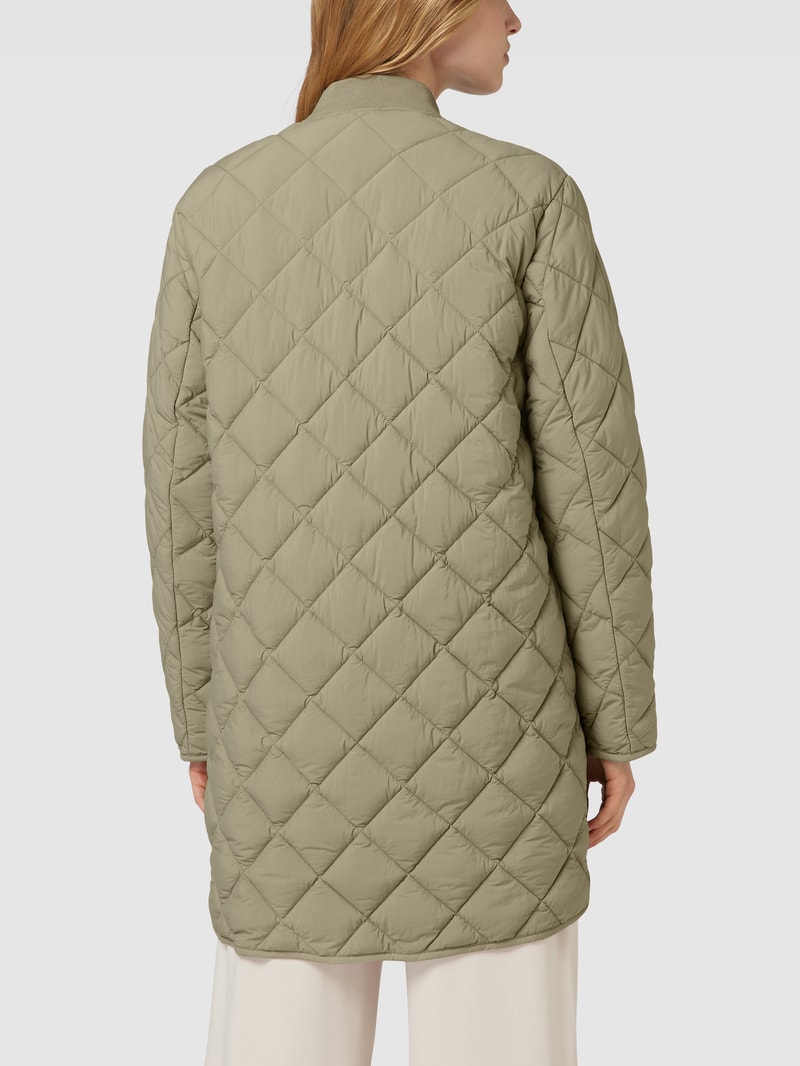Steppjacke mit Label-Patch in khaki