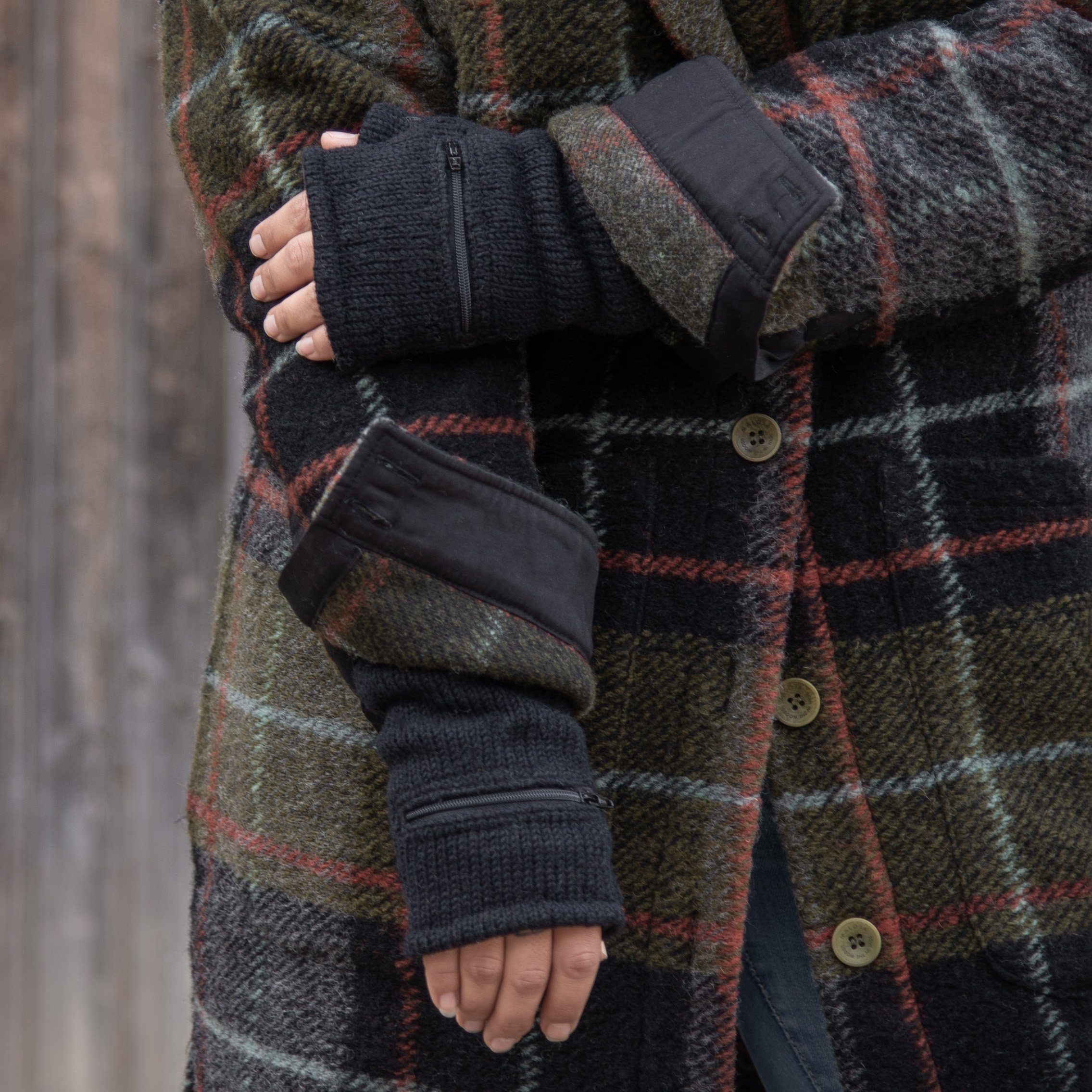 McRon Armstulpen Pulswärmer Modell Irma mit Fleece gefüttert, mit Daumen