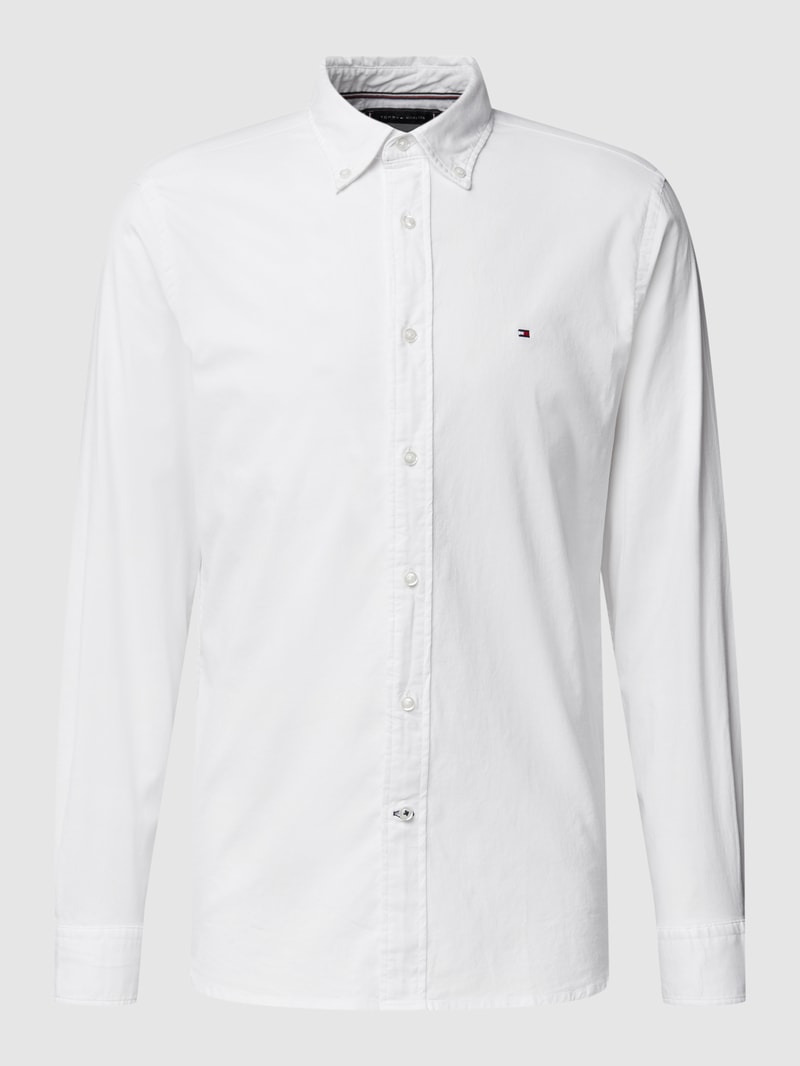 Freizeithemd mit Button-Down-Kragen Modell 'OXFORD' in weiß
