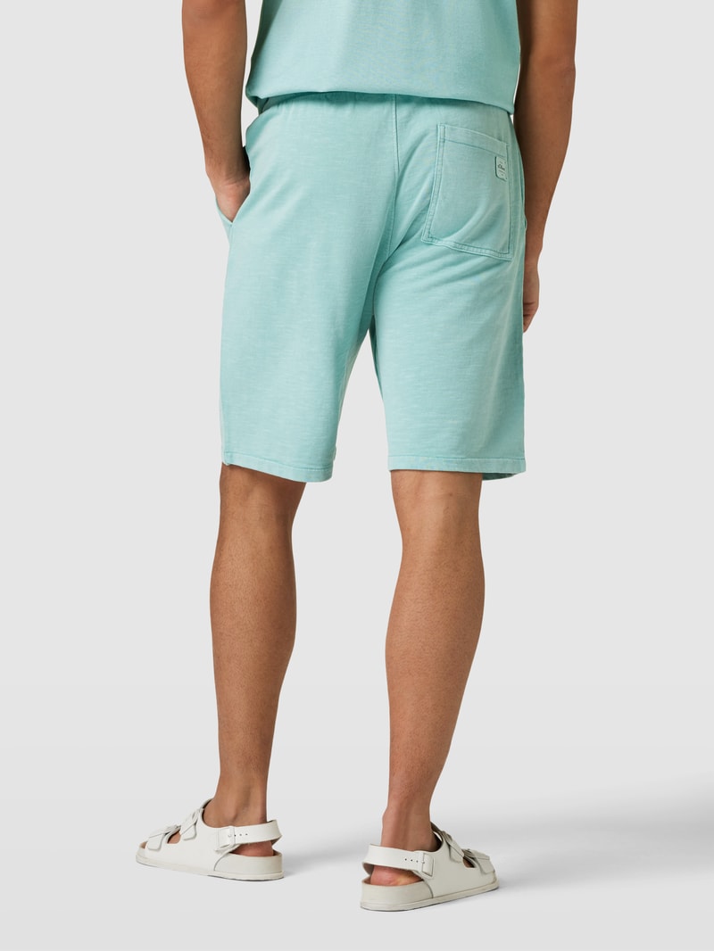 Sweatshorts mit Tunnelzug Modell 'Washer' in türkis