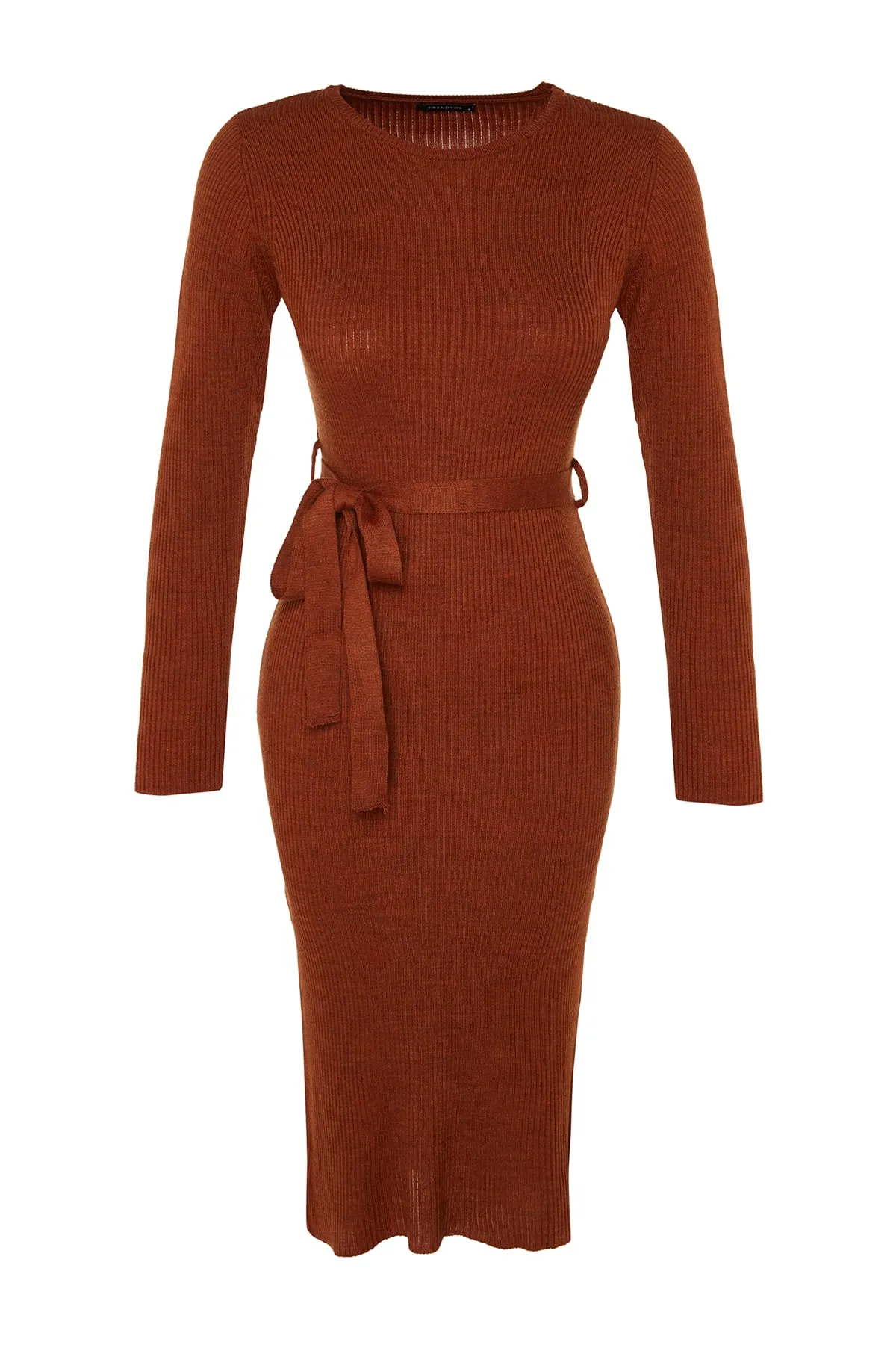 Trendyol Collection  Fliese Midi-Strickkleid mit Gürteldetail TWOAW22EL0009