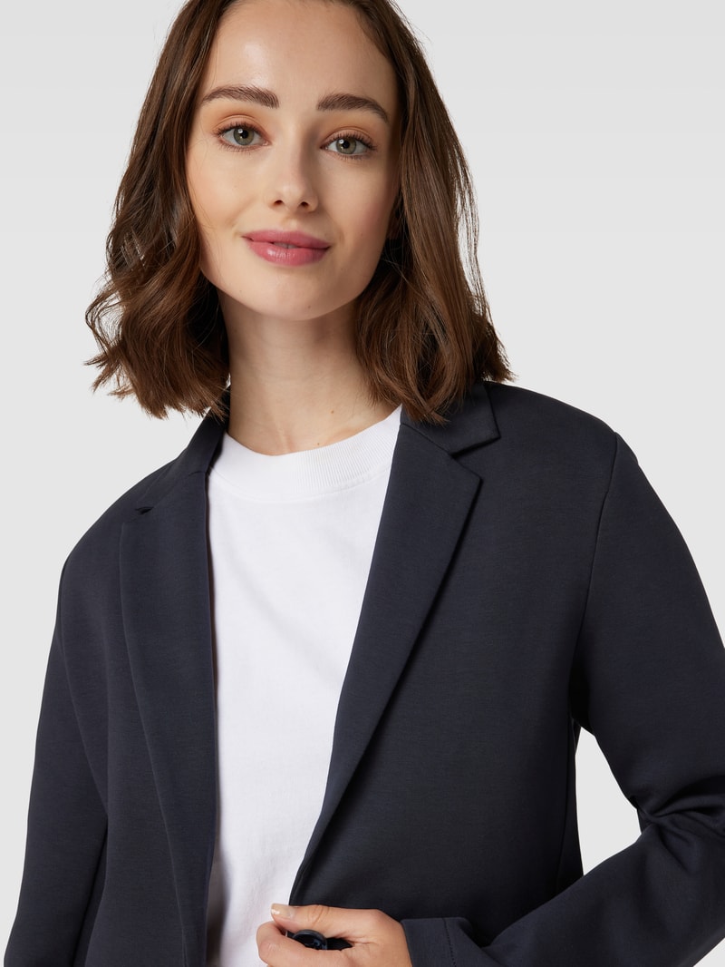 Blazer mit Reverskragen in marineblau