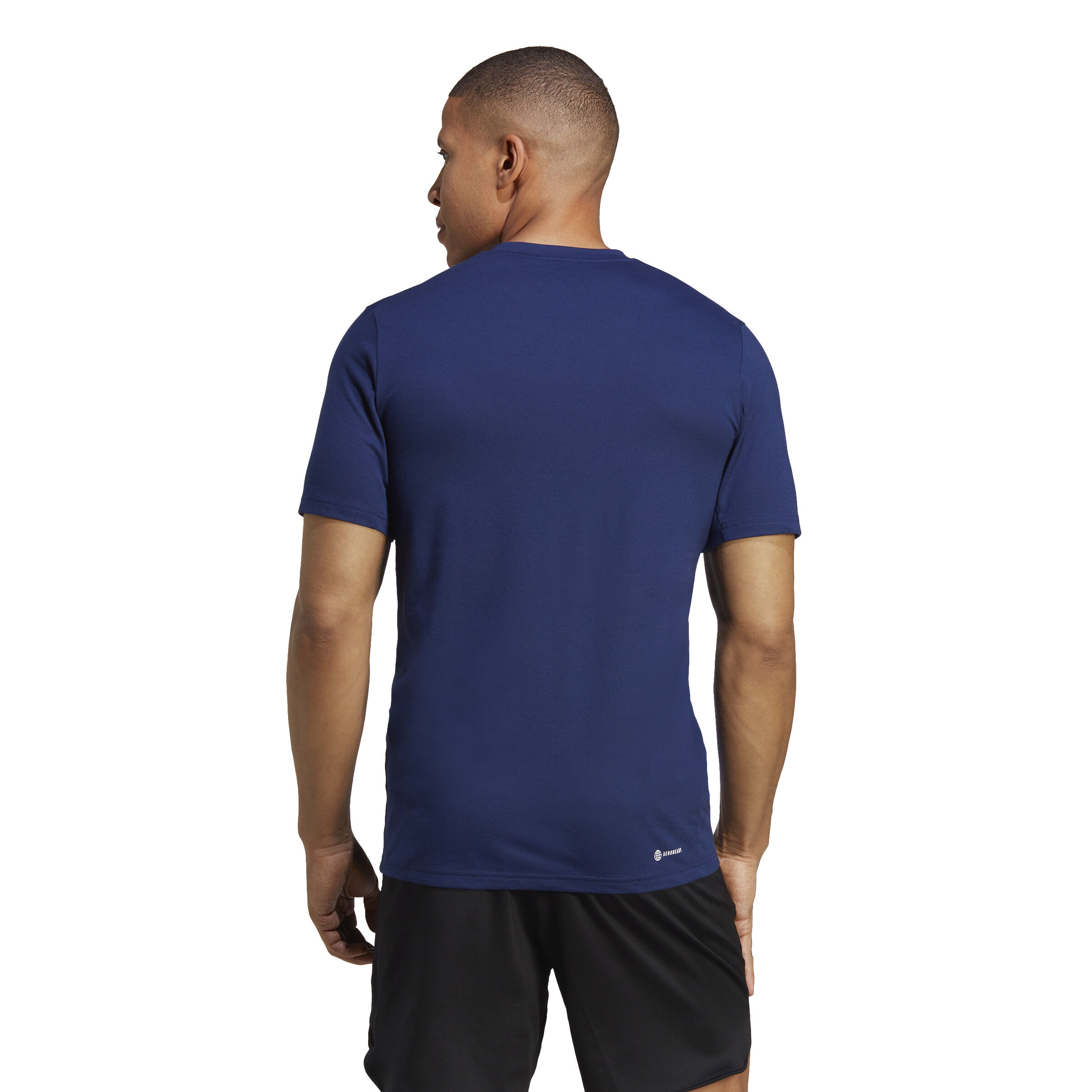Training Essential Feel Ready Logo T-Shirt Herren - Dunkelblau, Weiß