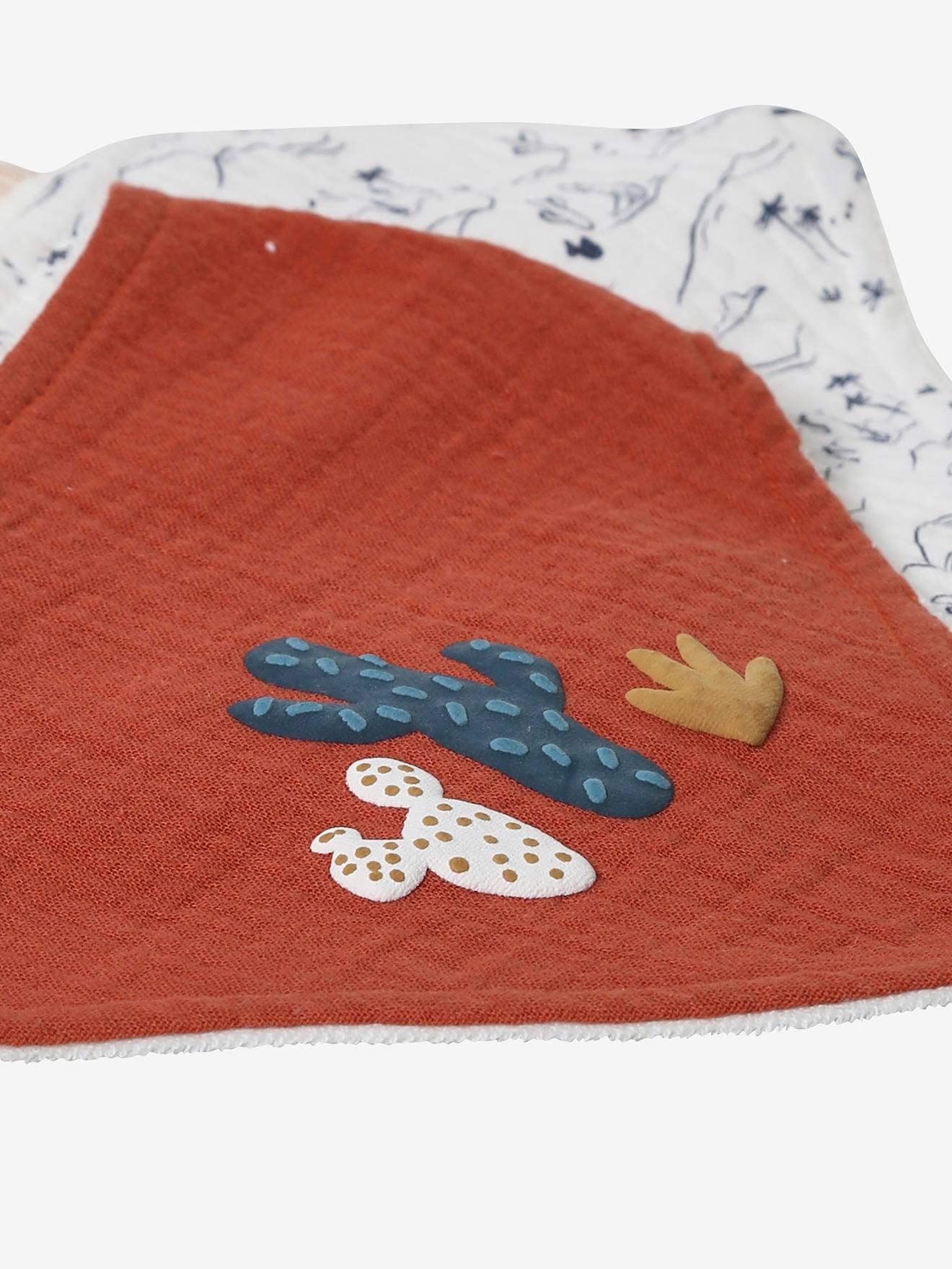 Lot de 3 bavoirs bandanas en gaze de coton vert noel