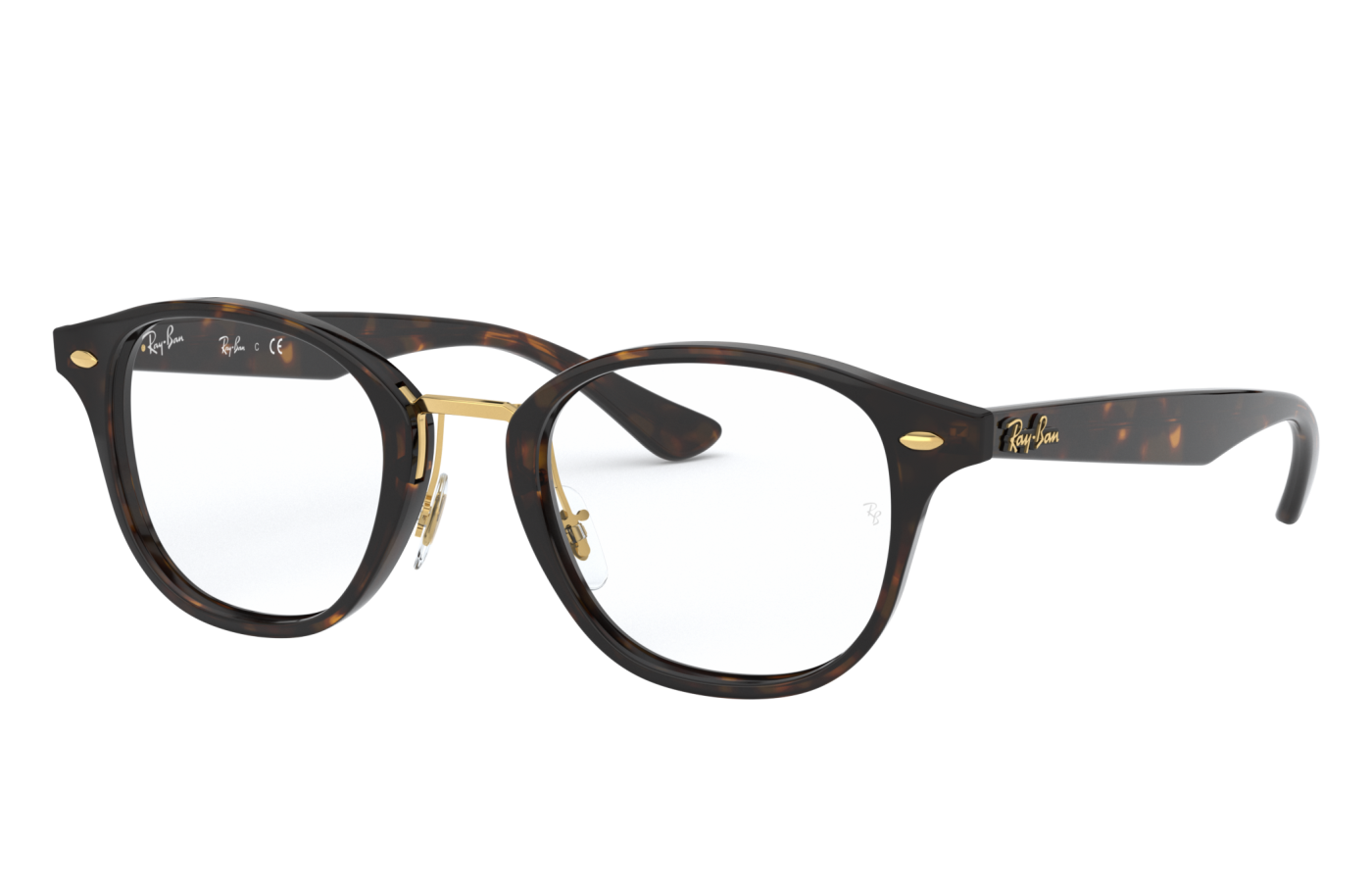 RB5355 OPTICS - Ochelari de soare lucioși cu aspect de carapace de broască țestoasă