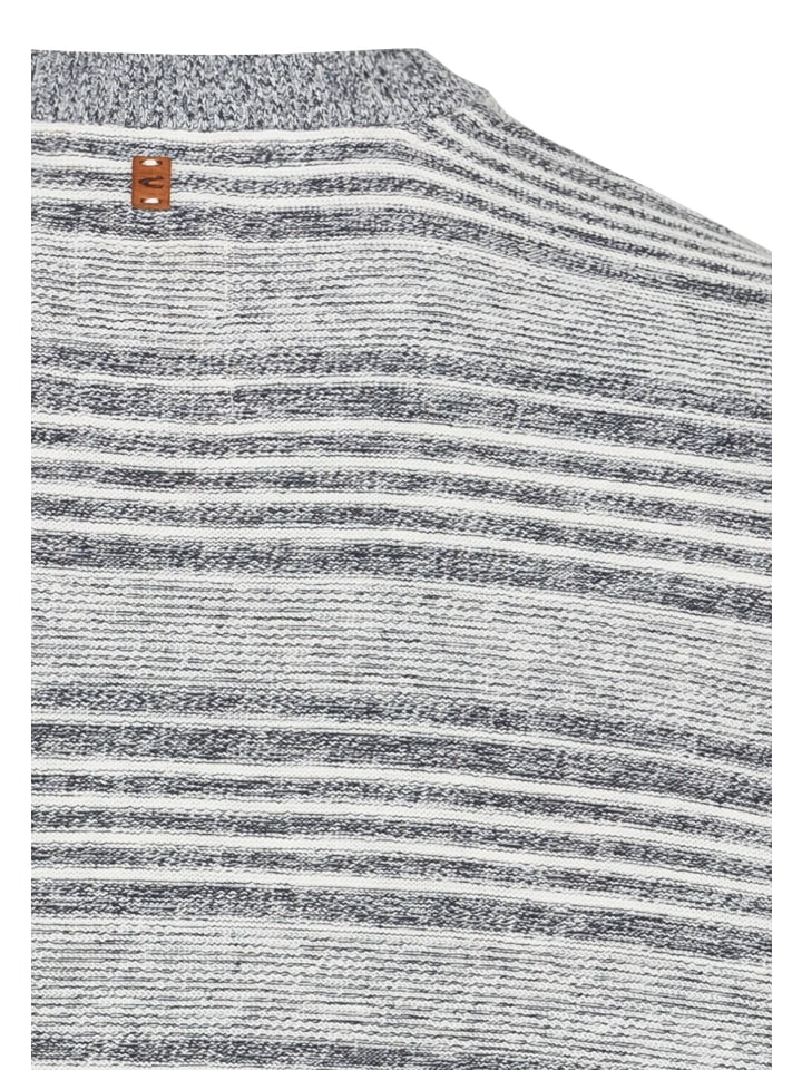 Camel Active Strickpullover im Streifenmuster in Blau-Grau günstig kaufen
