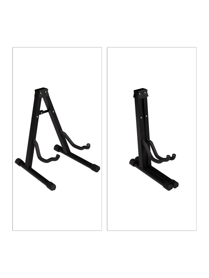 relaxdays Gitarrenständer in Schwarz - (B)29 x (H)37 x (T)30 cm günstig kaufen onesize