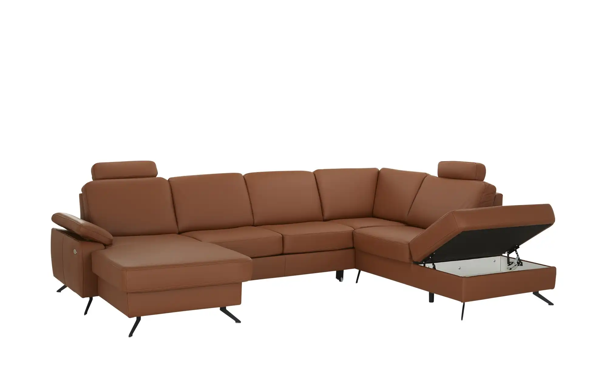 Kollektion Kraft Wohnlandschaft mit Sitz- und Rückenbezug aus Leder Kathi