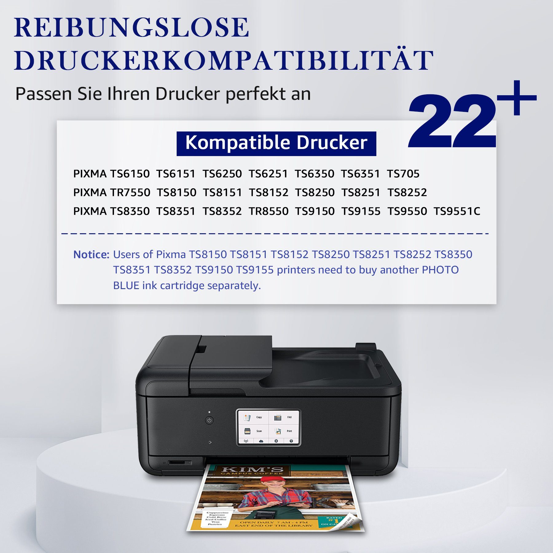 MOOHO 580XL für Canon PGI-580XL CLI-581XL Multipack 5/10/15 PACK Tintenpatrone (für Canon PIXMA TR8550 TS6350 TS8350 TS6150 TS8150 TS6250 TS9550)