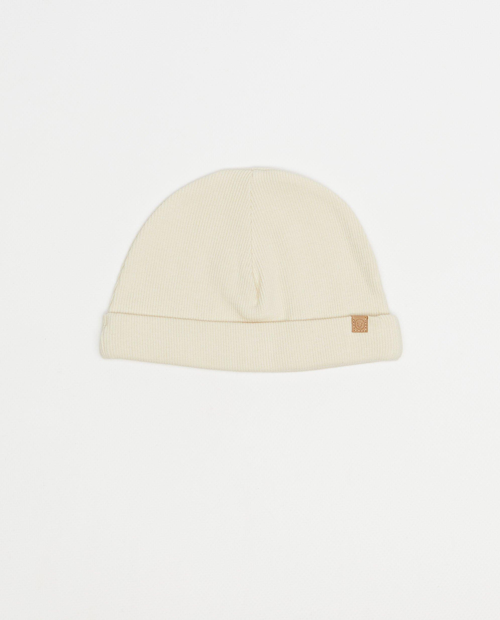 Nyfödd 50-68 Beige mössa ljusbeige