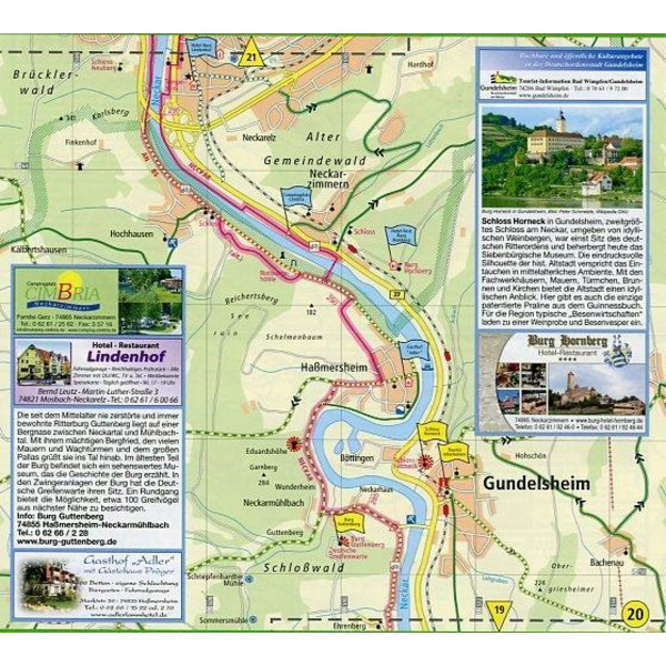 Neckartal-Radweg Villingen-Schwenningen - Mannheim. Radwanderkarte 1 : 50 000 - Fahrradkarte
