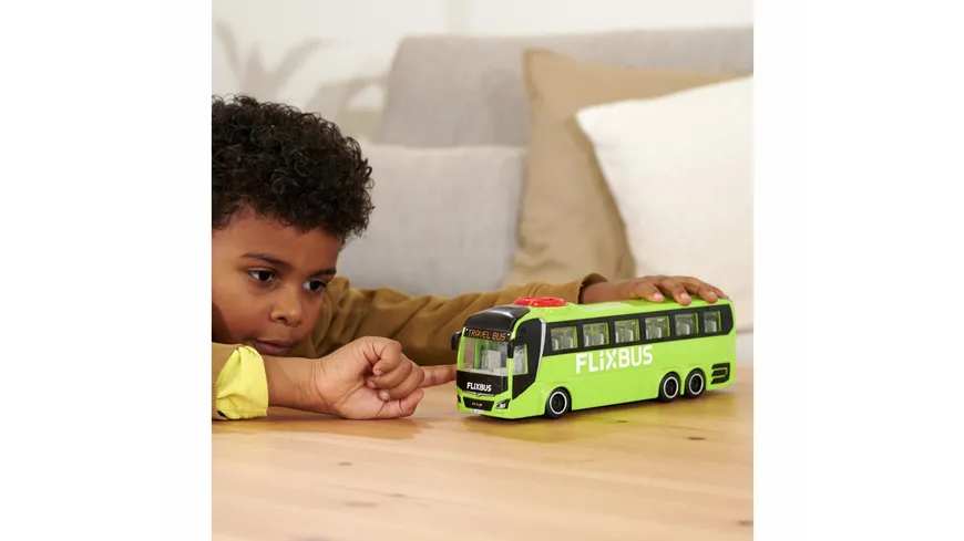 Dickie - MAN Lion's Coach - Flixbus, Lenkbarer Spielzeug-Bus