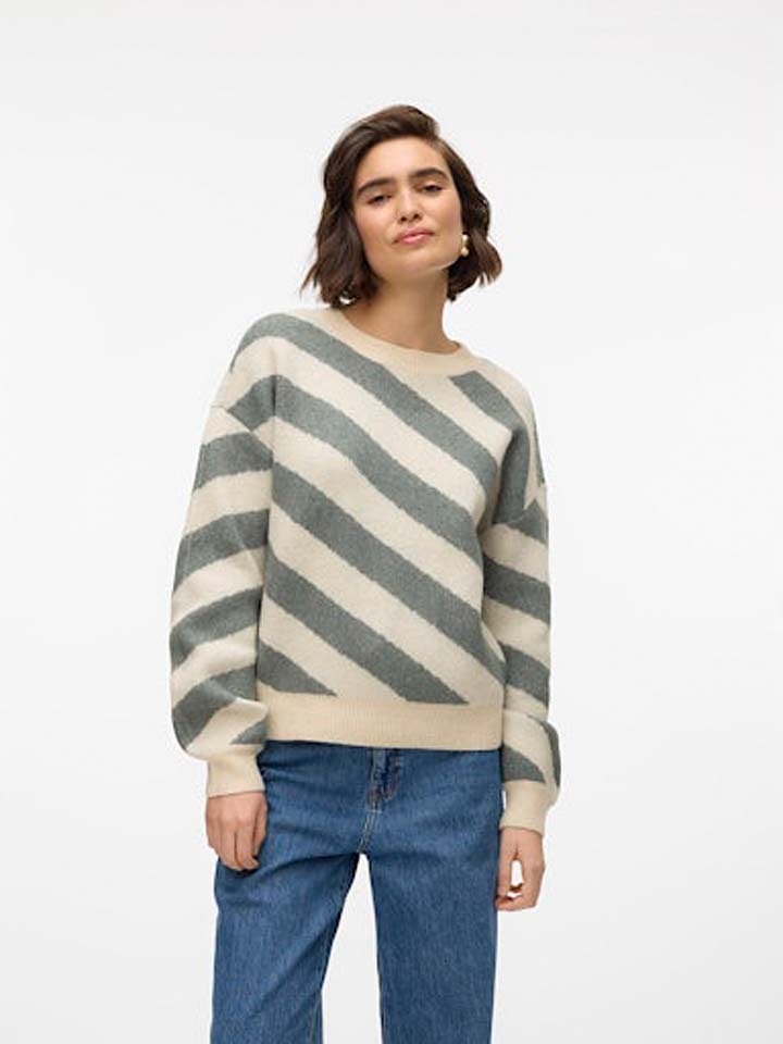 Vero Moda Pullover in Türkis/ Beige günstig kaufen