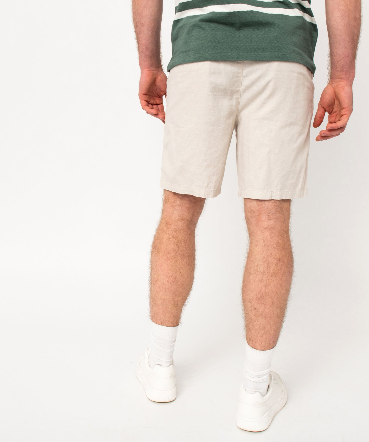 Bermuda homme en coton coupe droite blanc | GEMO