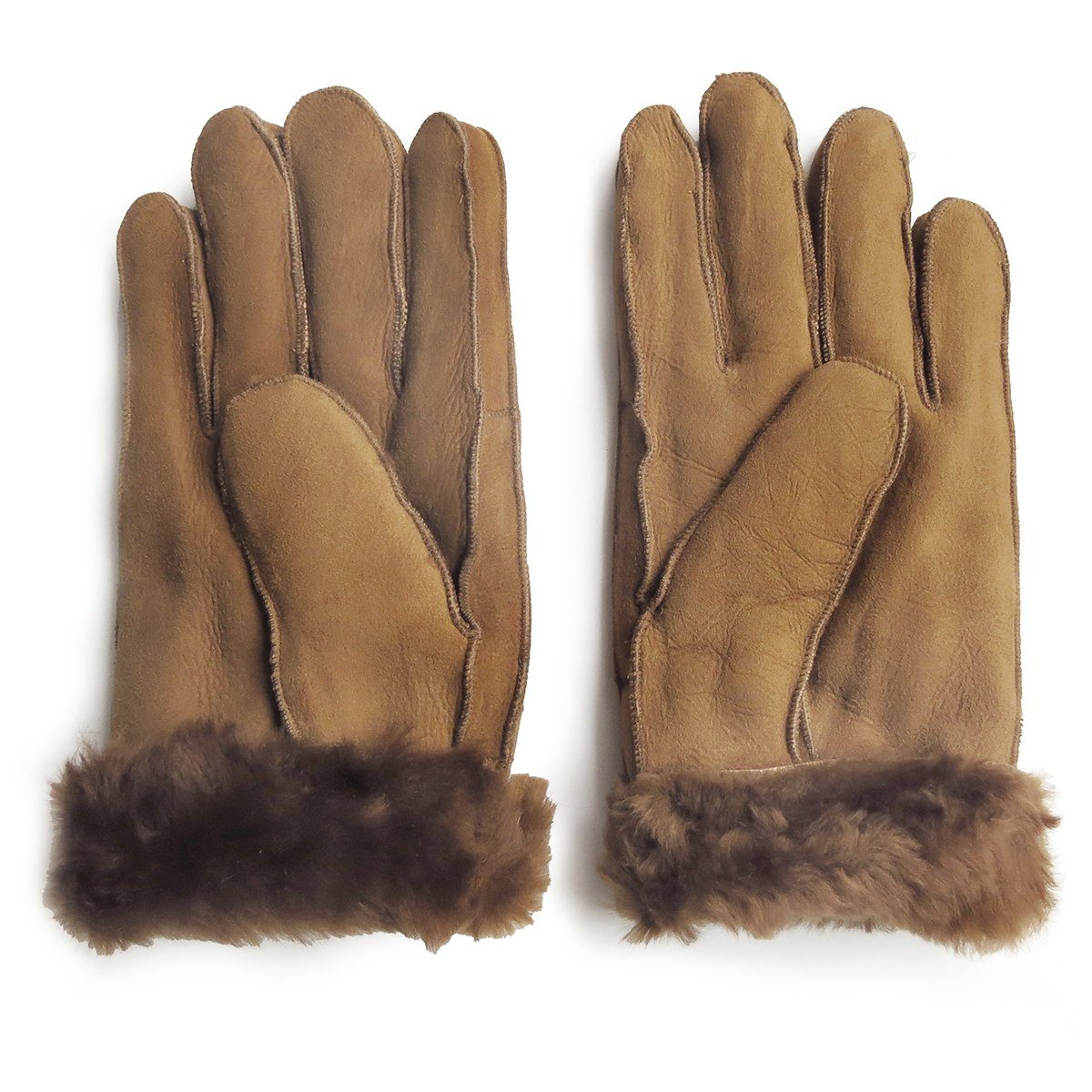 Sonia Originelli Winter-Arbeitshandschuhe Handschuhe aus Lammfell Schaffell unisex hochwertig warm Farben können abweichen, Struktur des Fells kann abweichen