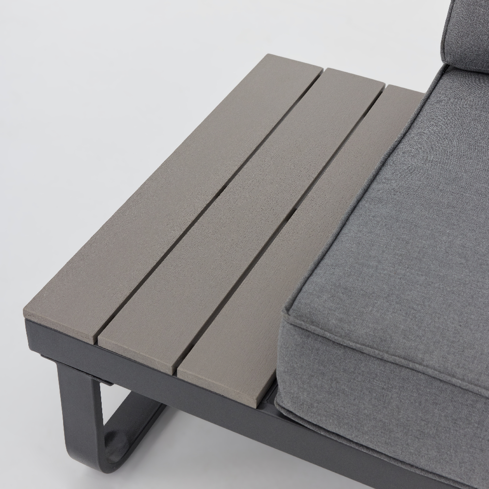 Happy Home Happy Home Ecklounge-Set 4 tlg. HGS53-GRA mit Sitzkissen in grau