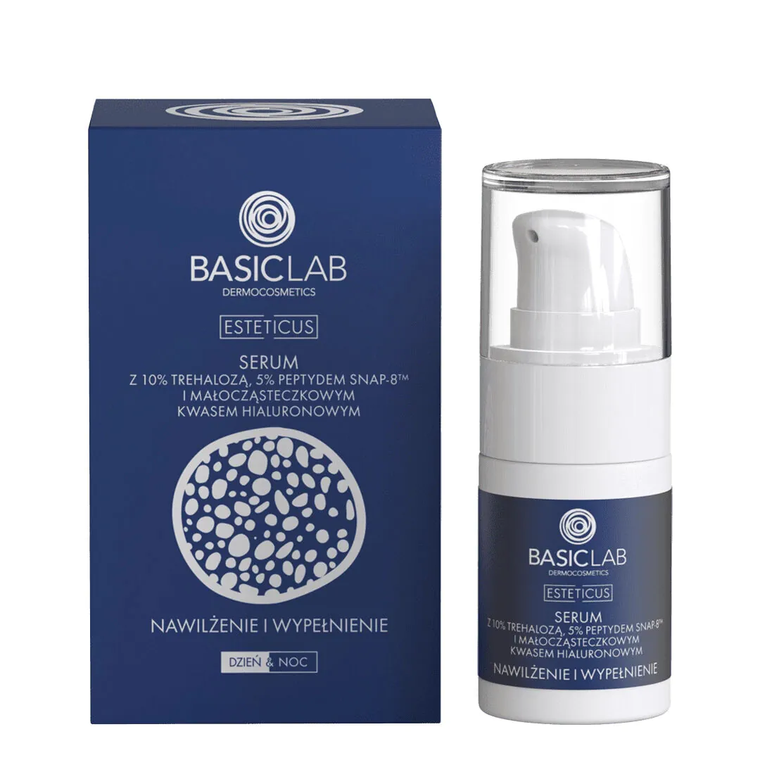 BasicLab Esteticus aktyvus serumas 10 % trehalozės, 5 % Snap-8 peptido, 15 ml