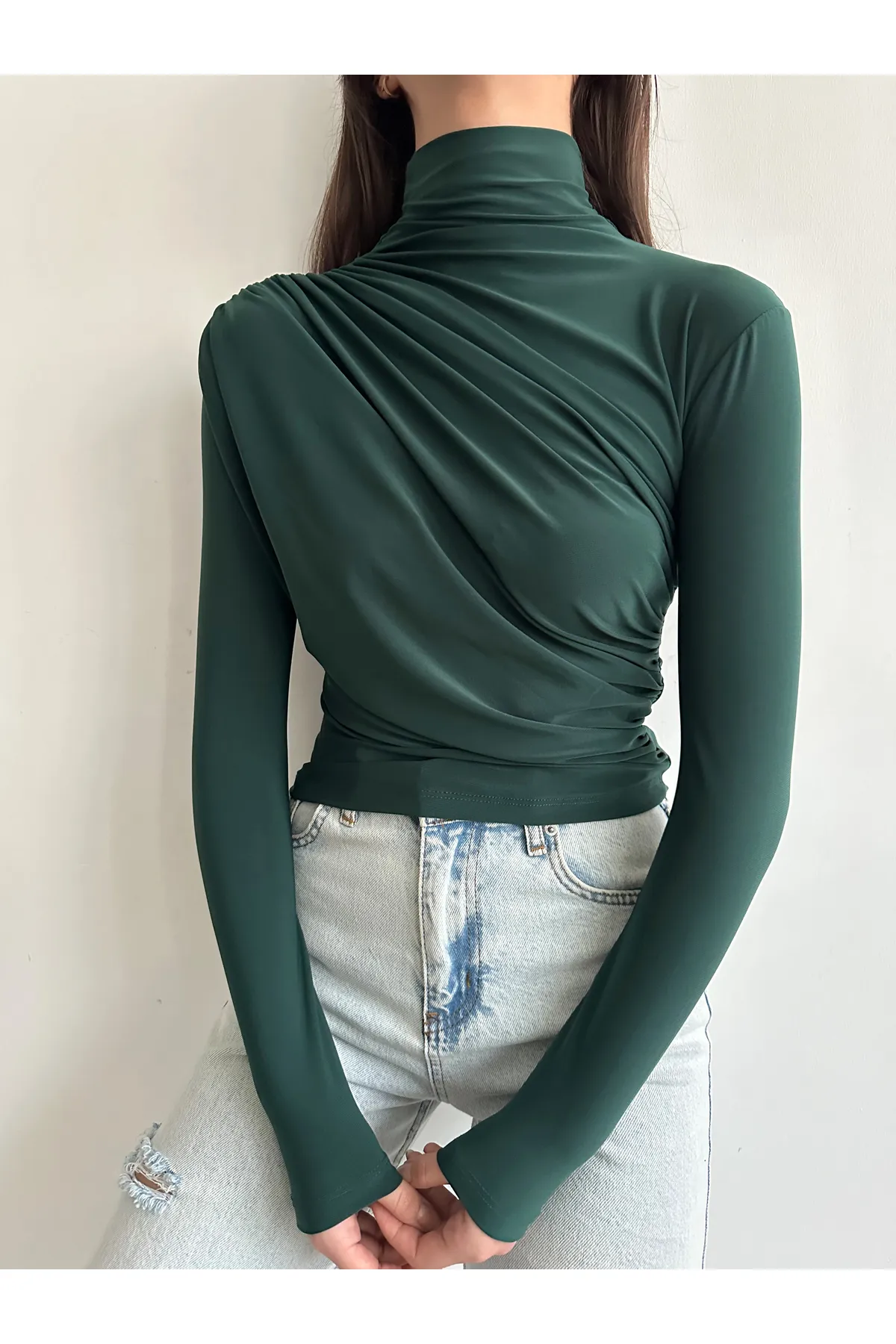 BEJNA  Bluse - Grün - Regular Fit