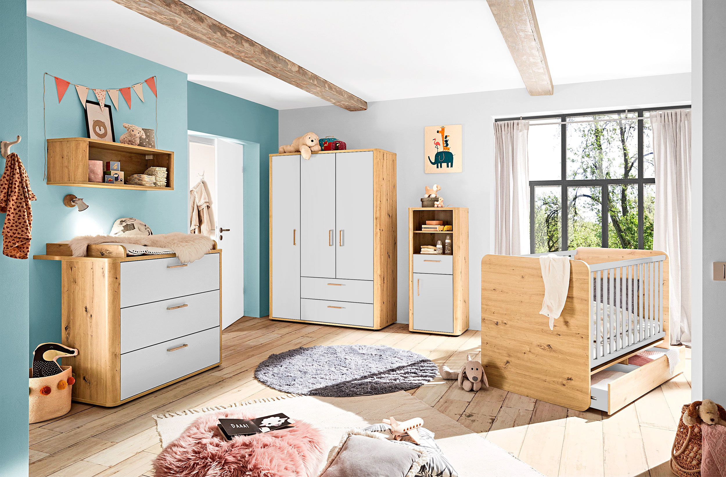 MäusbacherBabybett mit breiten Sprossen
