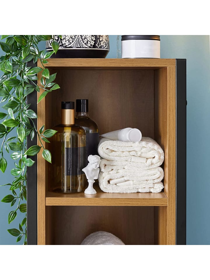 SoBuy Badezimmer-Hochschrank in Braun - (B)30 x (H)168 x (T)28cm günstig kaufen onesize
