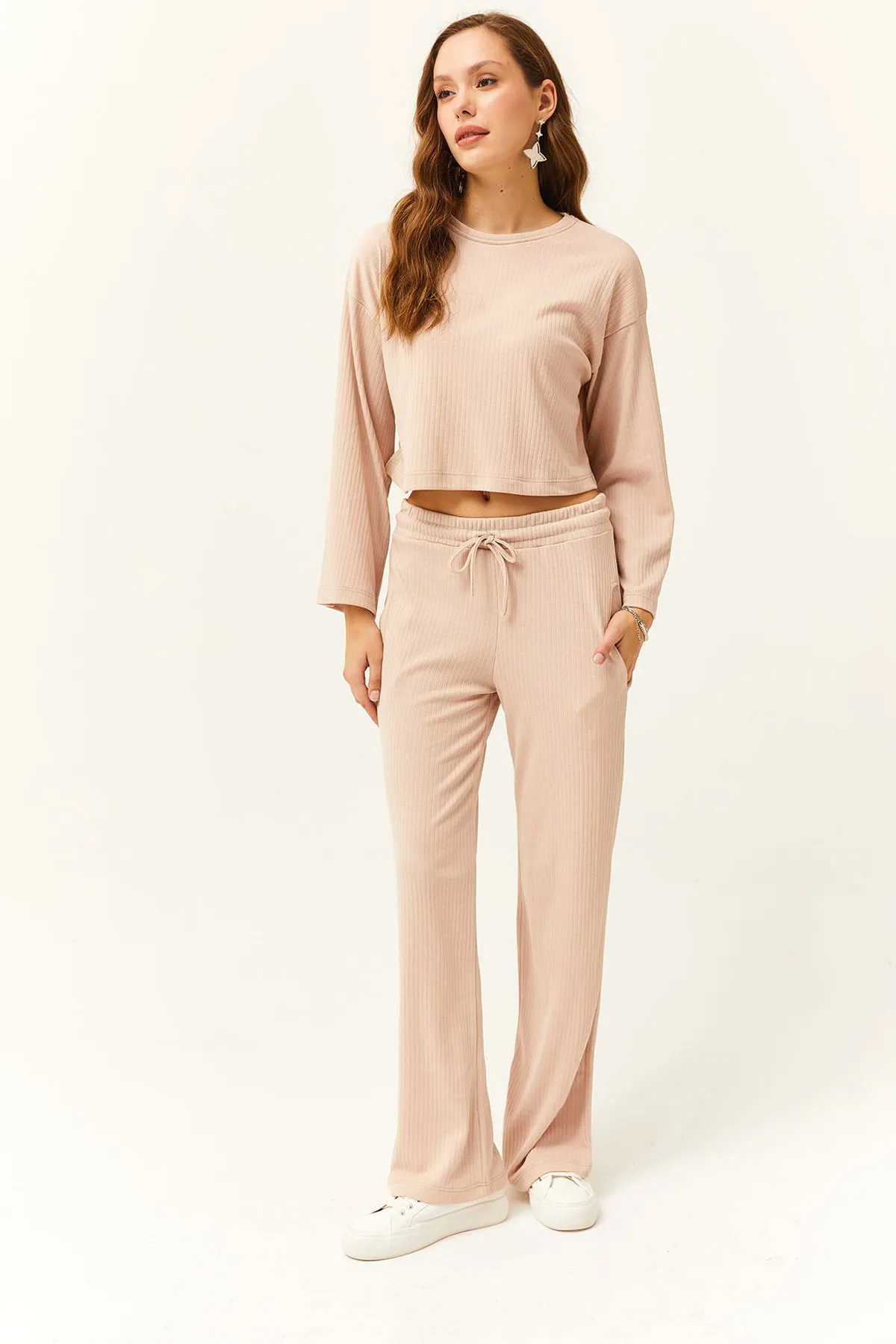 Olalook  Zweiteiler - Beige - Regular Fit