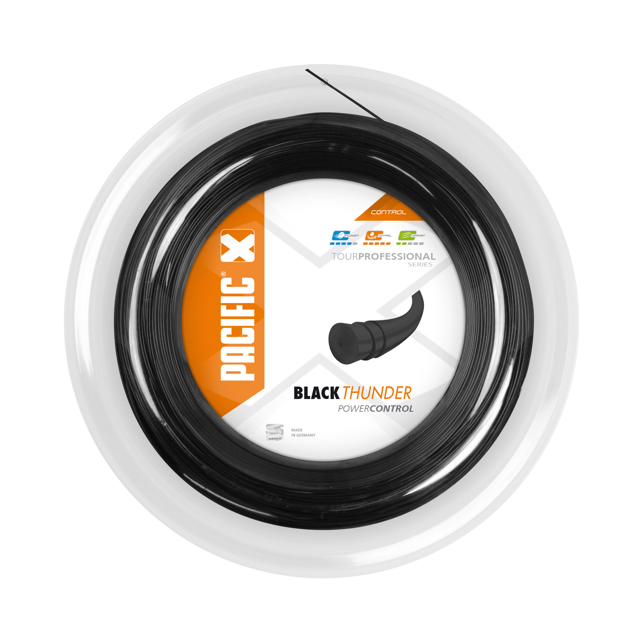 Black Thunder Saitenrolle 200m - Schwarz
