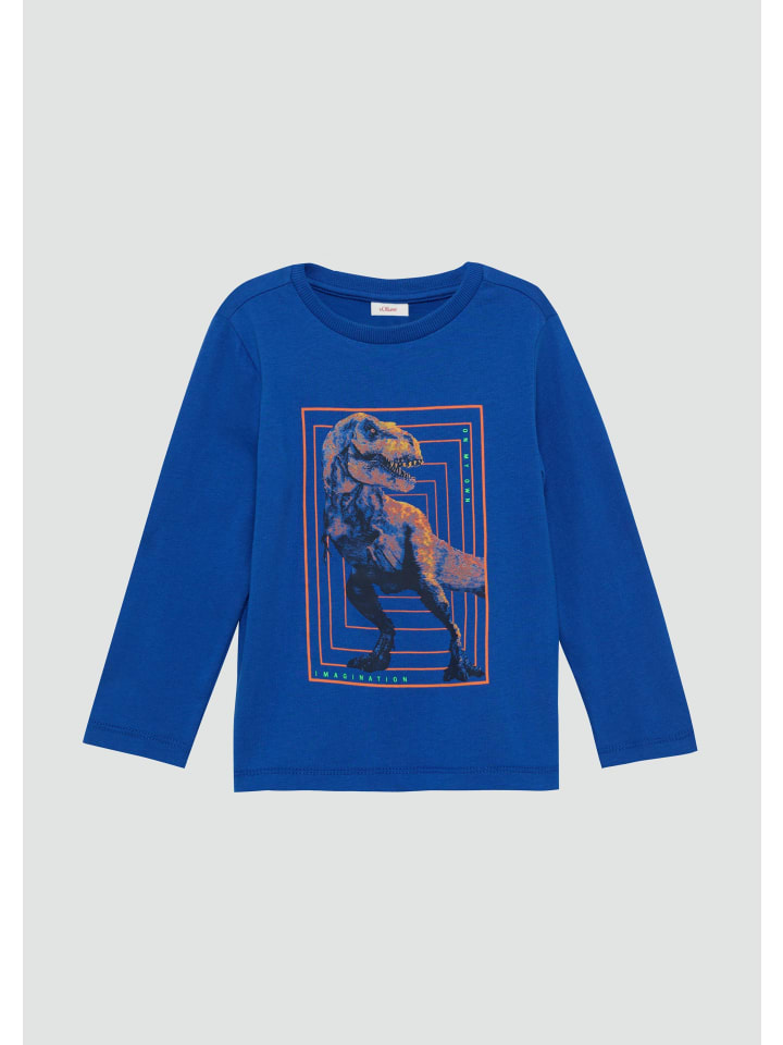 s.Oliver T-Shirt langarm in Blau günstig kaufen