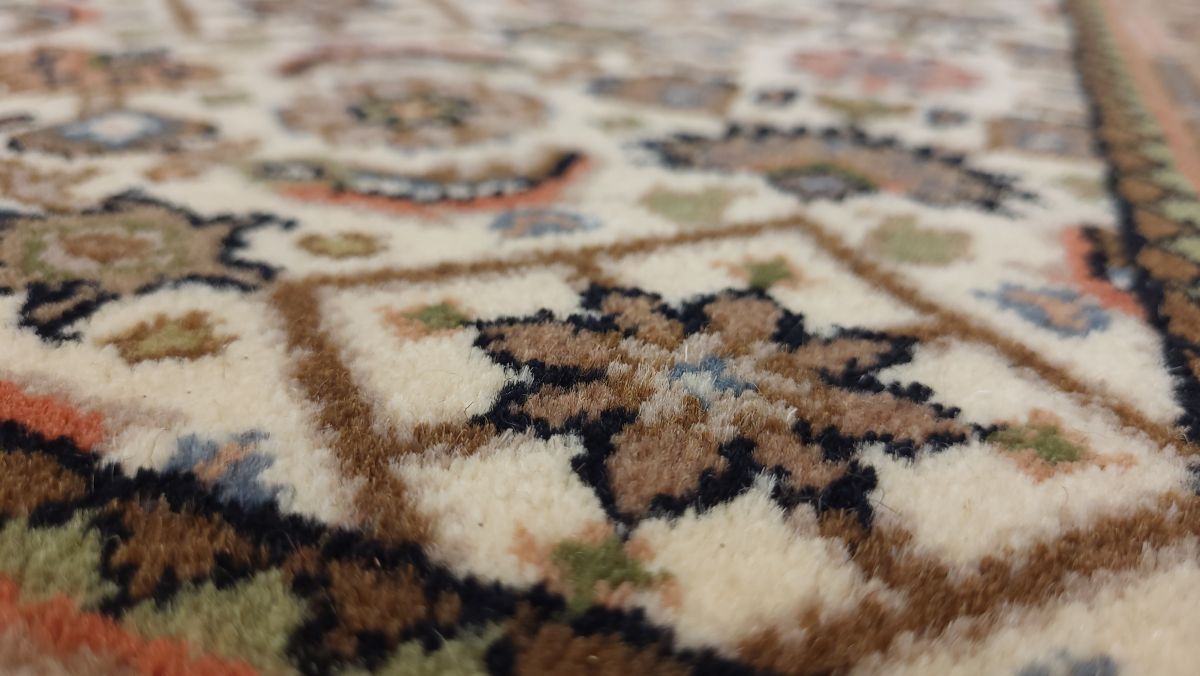Teppich aus Indien Benaras Herati 20 beige 40 x 60 cm