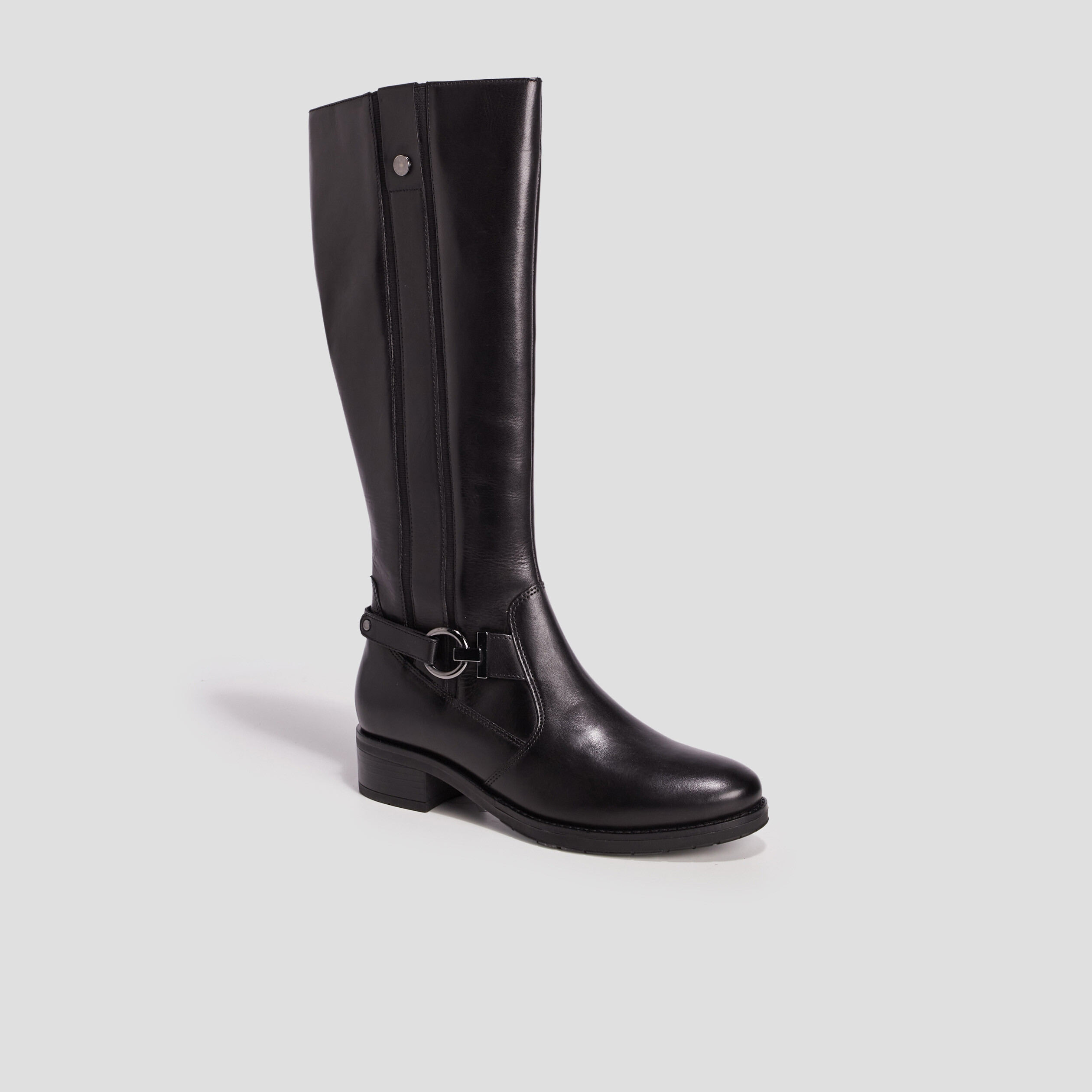 Bottes en cuir noir femme | La Halle