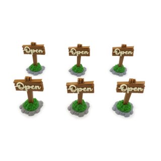 Open Signs & Shell for Pearlbrook Expansion – Everdell – 7 Pieces