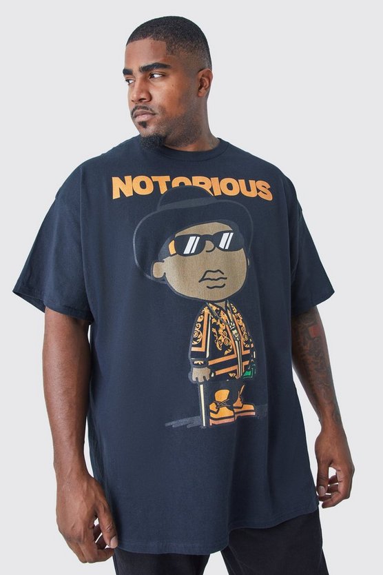 Plus Size T-Shirt mit lizenziertem Notorious Big Print