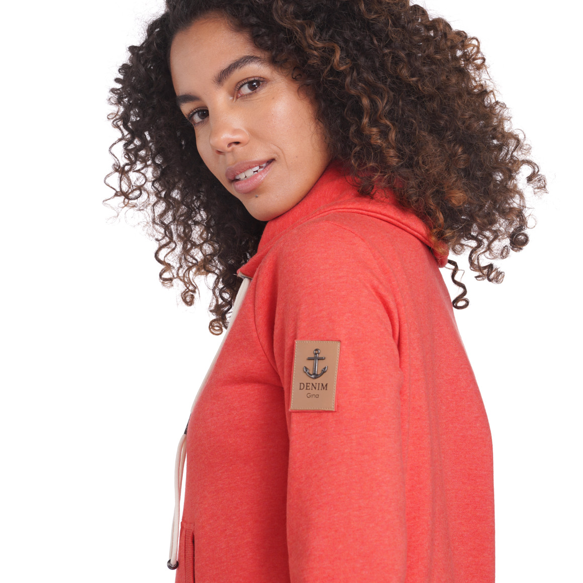 Damen Sweatshirt mit Print und Kordel