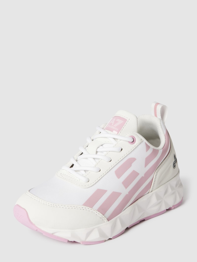 Sneaker mit Label-Print Modell 'KOMBAT' in weiß