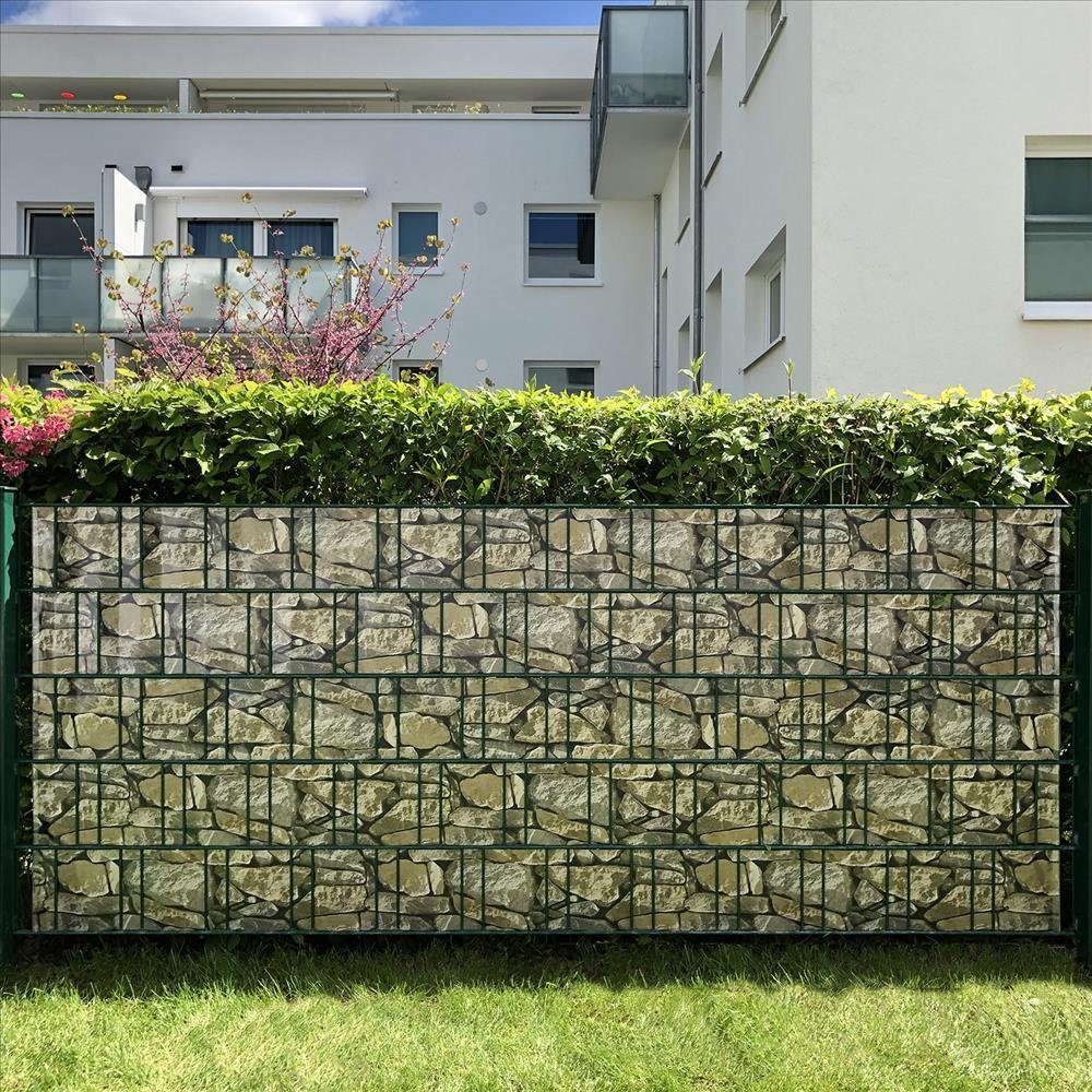 interGo Sichtschutzstreifen PVC Sichtschutzstreifen 35m & 70M Windschutzstreifen Doppelstabmatten, (Sichtschutzstreifen-Set)