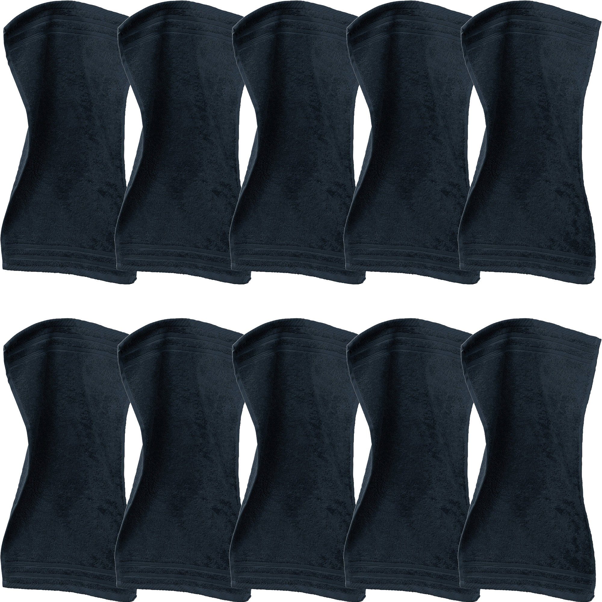 Erwin Müller Gästehandtuch Gästetuch 10er-Pack, Frottier (10-St), Walk-Frottier Uni