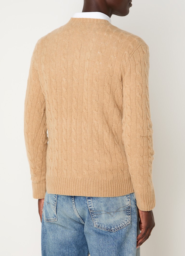 Ralph Lauren Cable-knit sweater in cashmere blend with logo embroidery